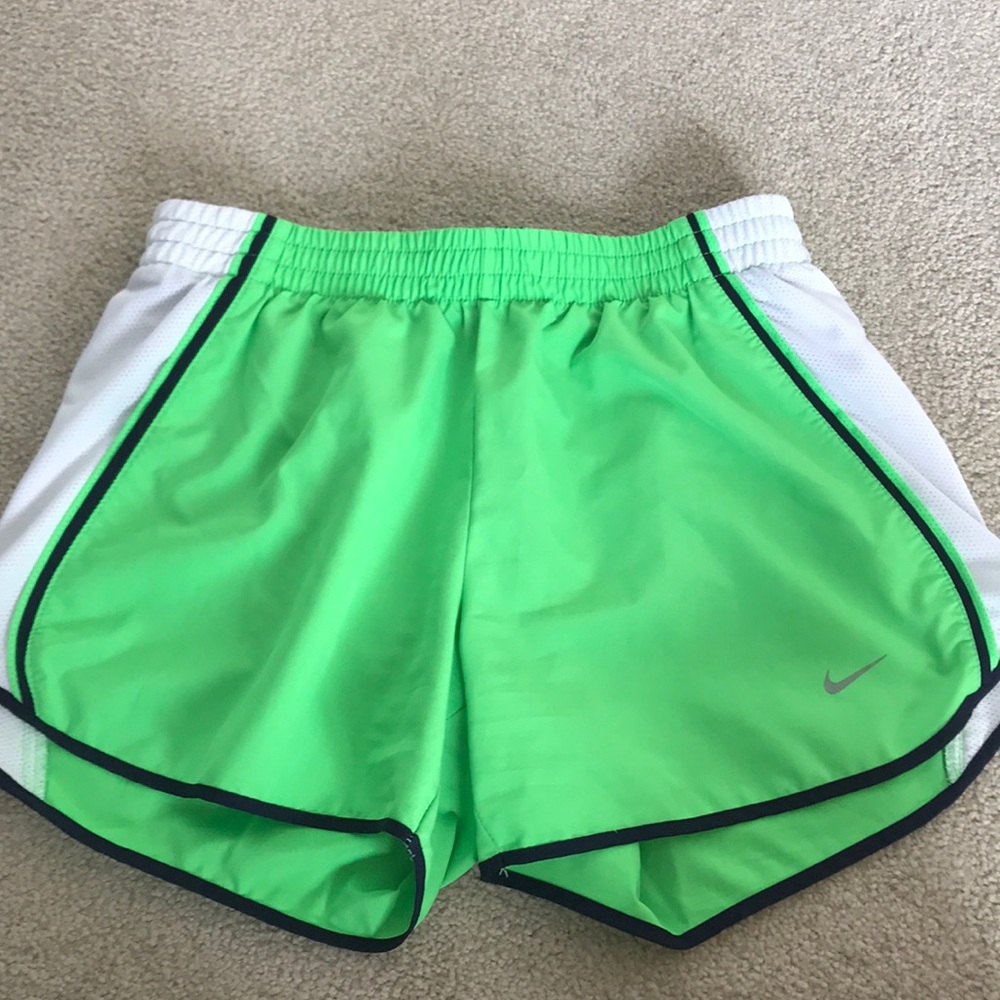 Green, white & navy blue nike dri-fit shorts